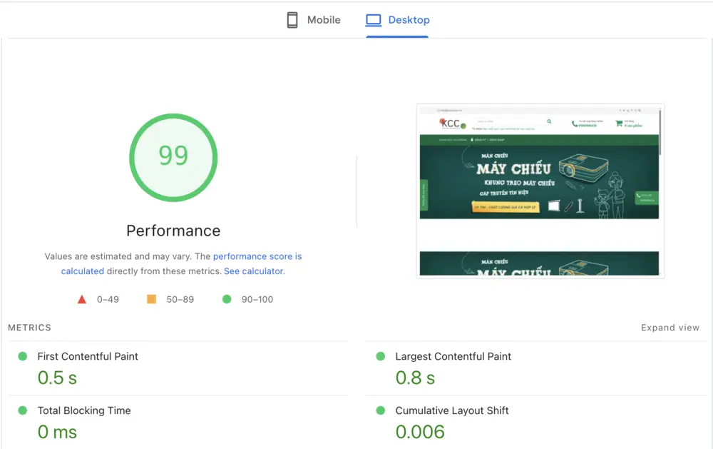 dich vu tang toc do website wordpress google pagespeed